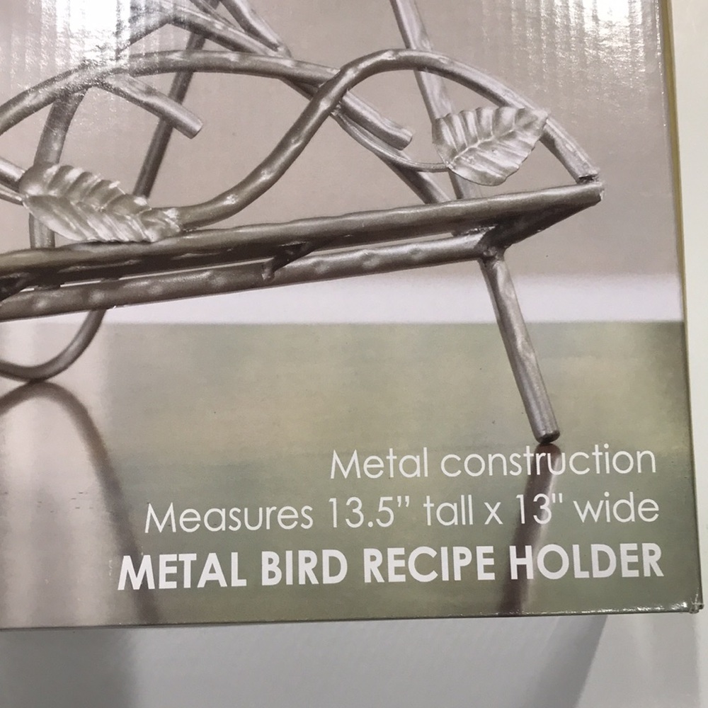 Kirkland’s Metal Bird Recipe Holder - Picture 5 of 5